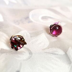 Real Lavender Flower Resin Post Earrings
